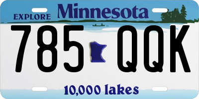 MN license plate 785QQK
