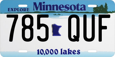 MN license plate 785QUF