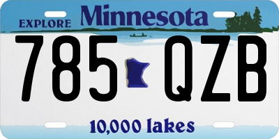 MN license plate 785QZB