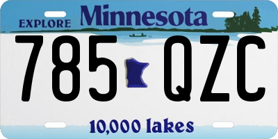 MN license plate 785QZC