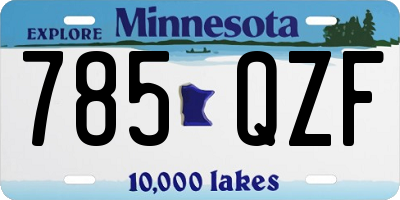 MN license plate 785QZF