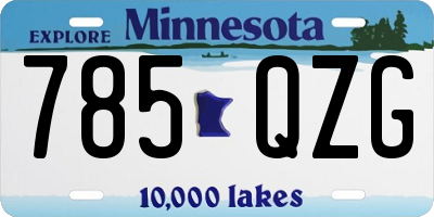 MN license plate 785QZG