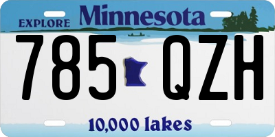 MN license plate 785QZH