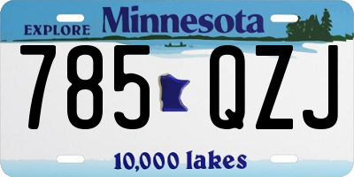 MN license plate 785QZJ