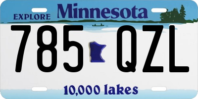 MN license plate 785QZL