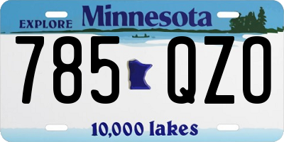 MN license plate 785QZO