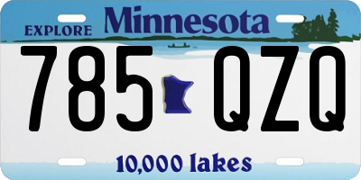 MN license plate 785QZQ