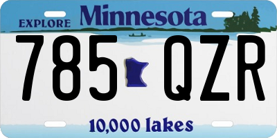 MN license plate 785QZR