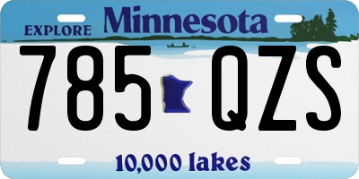 MN license plate 785QZS