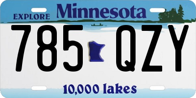 MN license plate 785QZY