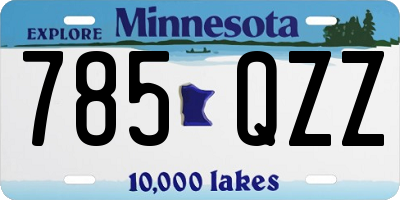 MN license plate 785QZZ