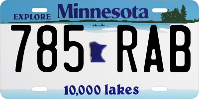 MN license plate 785RAB