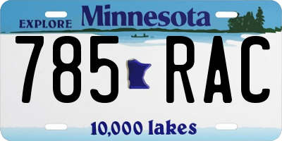 MN license plate 785RAC