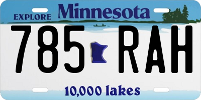 MN license plate 785RAH