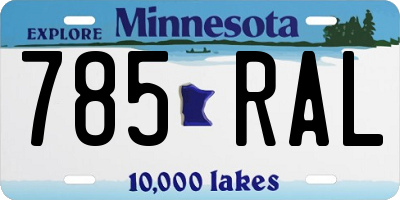 MN license plate 785RAL
