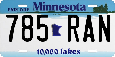MN license plate 785RAN