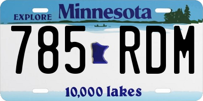 MN license plate 785RDM