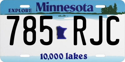 MN license plate 785RJC