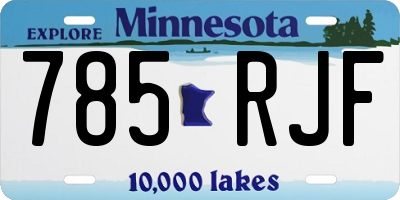 MN license plate 785RJF