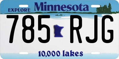 MN license plate 785RJG