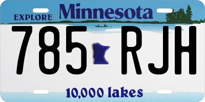 MN license plate 785RJH