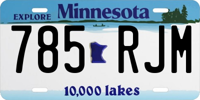 MN license plate 785RJM