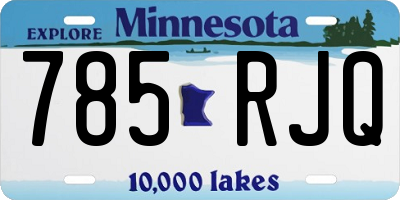 MN license plate 785RJQ