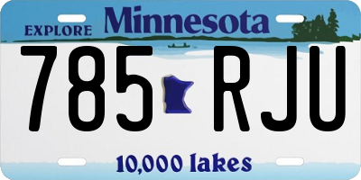 MN license plate 785RJU