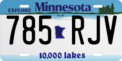 MN license plate 785RJV