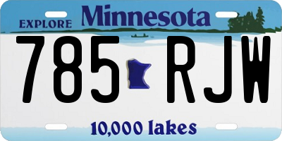 MN license plate 785RJW