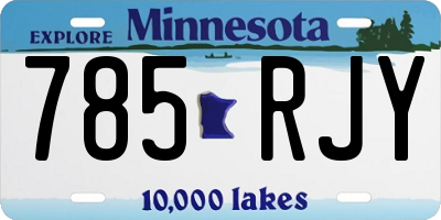 MN license plate 785RJY