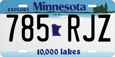 MN license plate 785RJZ