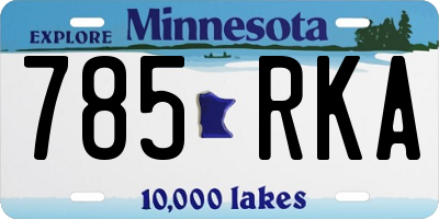 MN license plate 785RKA
