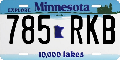 MN license plate 785RKB