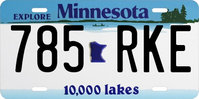 MN license plate 785RKE
