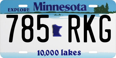 MN license plate 785RKG