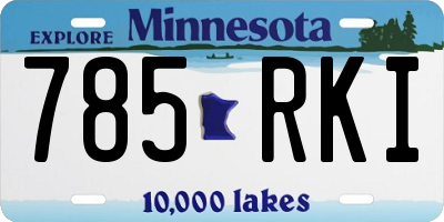MN license plate 785RKI