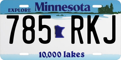 MN license plate 785RKJ