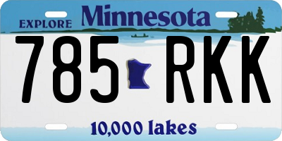 MN license plate 785RKK