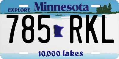MN license plate 785RKL