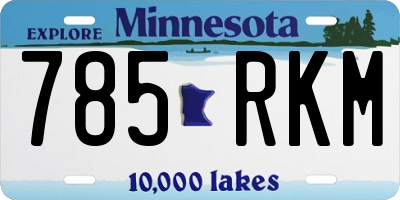MN license plate 785RKM