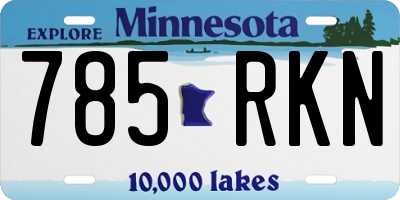 MN license plate 785RKN