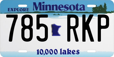 MN license plate 785RKP