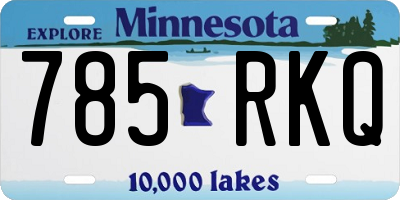 MN license plate 785RKQ