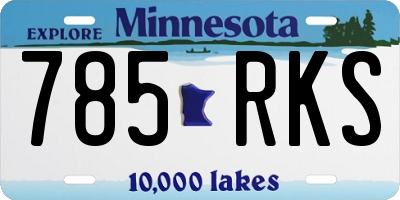 MN license plate 785RKS