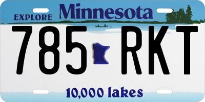 MN license plate 785RKT