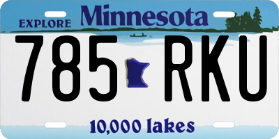 MN license plate 785RKU