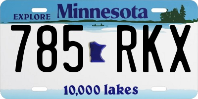 MN license plate 785RKX