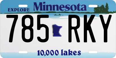 MN license plate 785RKY