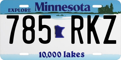 MN license plate 785RKZ